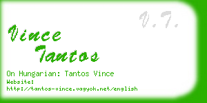 vince tantos business card